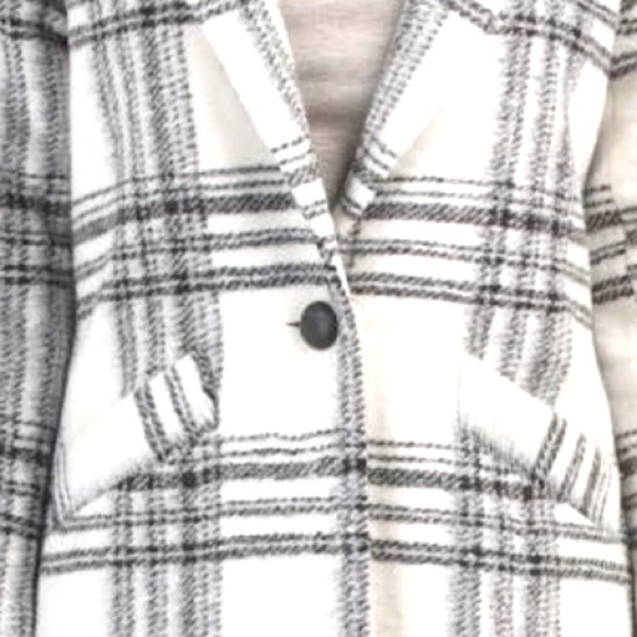 NWT RACHEL ZOE Black and White Plaid Coat - Picture 4 of 10
